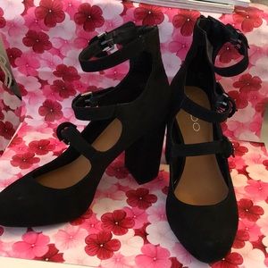 ALDO Black Platforms, Size 6.5